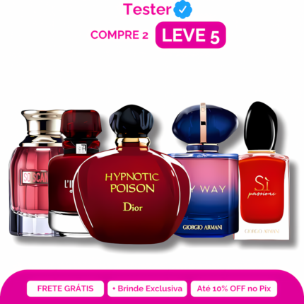 Combo 5 Perfumes Tester - Scandal, Linterdit, Hypnotic, My Way e Si 100ml